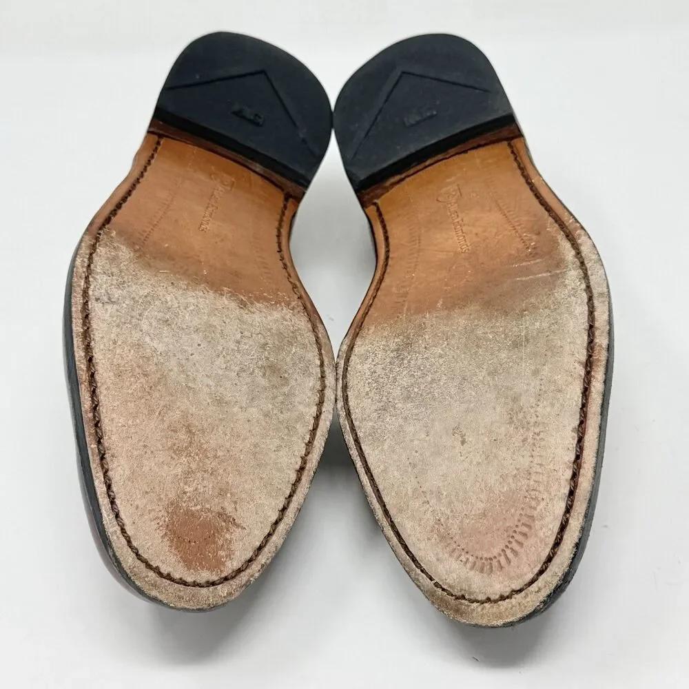 Allen Edmonds Lake Forest Penny Loafers Mens 9.5 D Burgundy Leather Dress Shoes